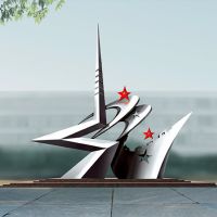 不锈钢五角星雕塑