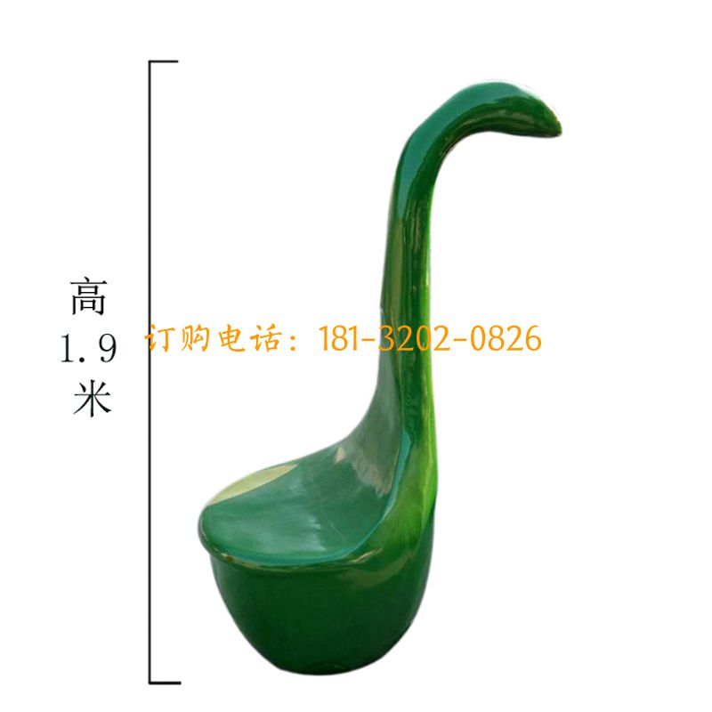 玻璃钢勺子座椅雕塑