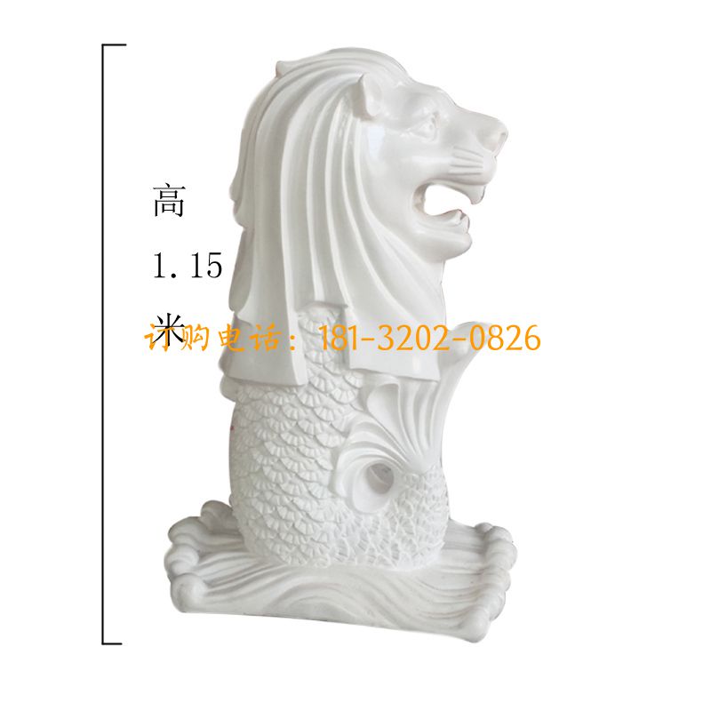 玻璃钢鱼尾狮雕塑