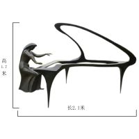 玻璃钢钢琴人物雕塑