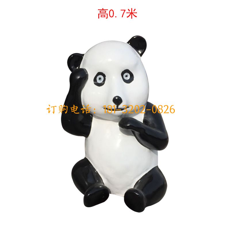 玻璃钢熊猫雕塑