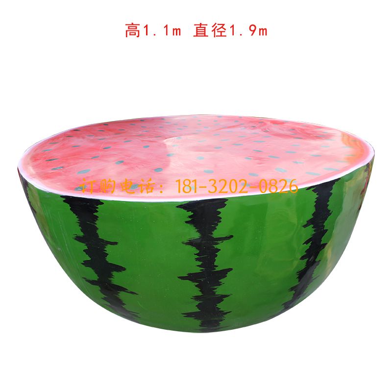玻璃钢仿真西瓜雕塑
