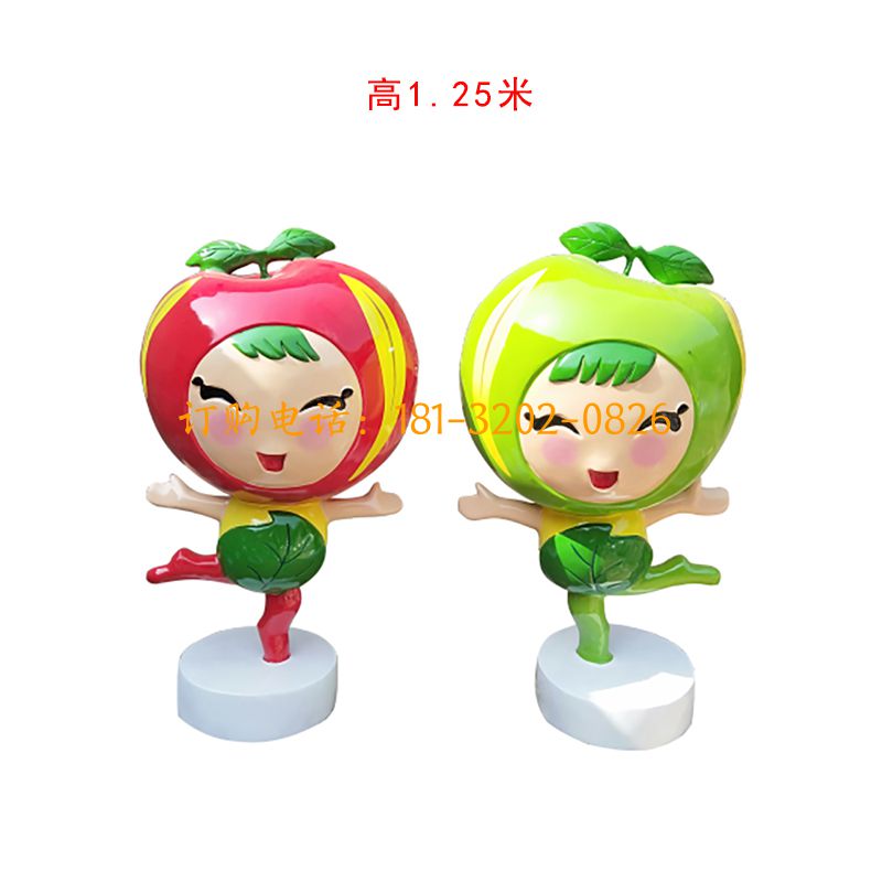 玻璃钢卡通水果雕塑