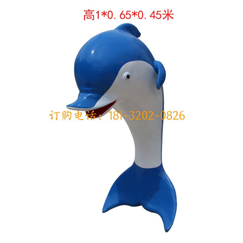 玻璃钢仿真海豚雕塑