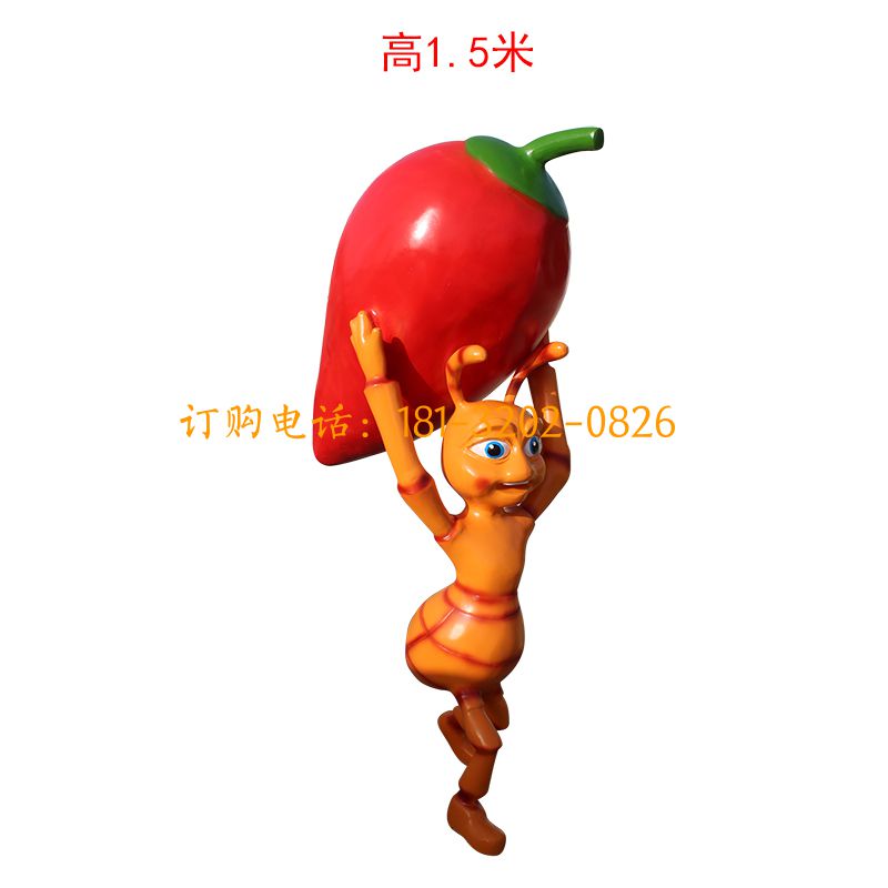 玻璃钢蚂蚁雕塑-卡通蚂蚁