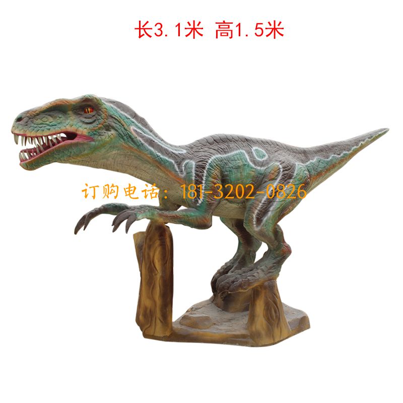 玻璃钢大型恐龙雕塑-迅猛龙