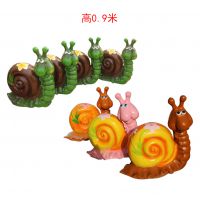 玻璃钢彩绘蜗牛雕塑