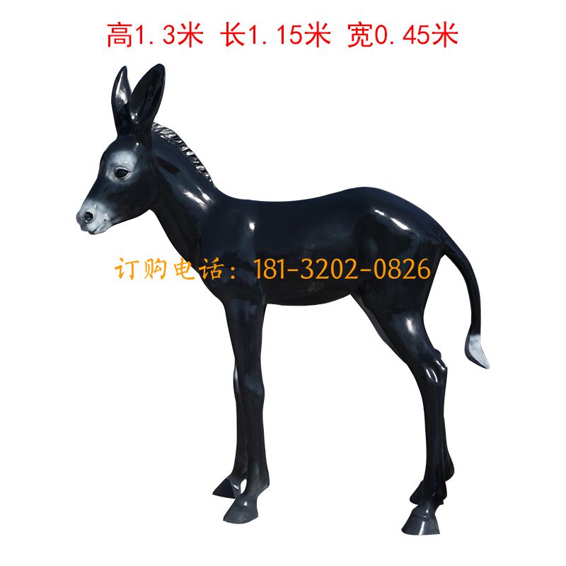 玻璃钢毛驴雕塑