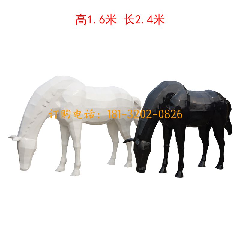 玻璃钢抽象马雕塑