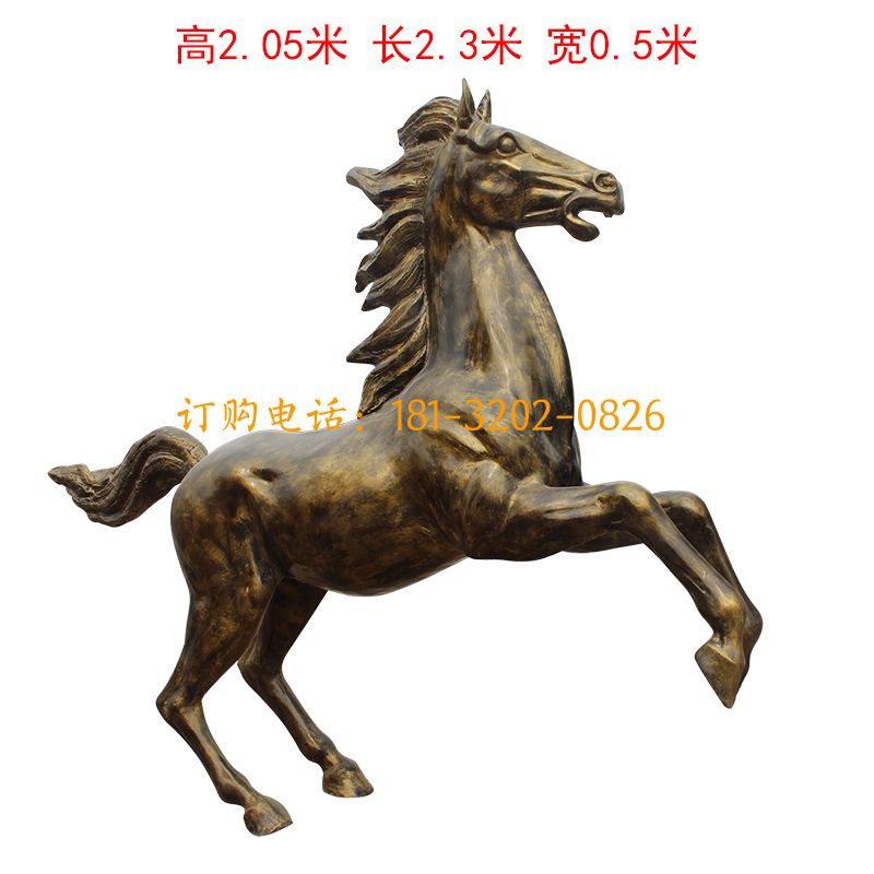 玻璃钢仿铜奔马雕塑