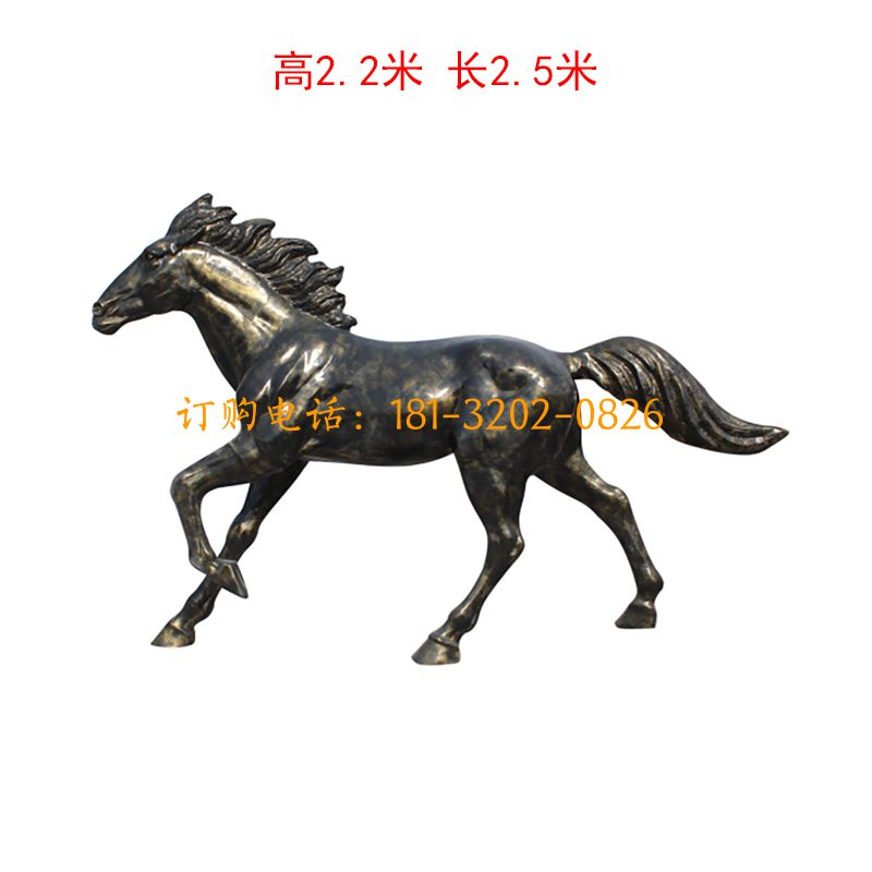 玻璃钢仿铜奔马雕塑