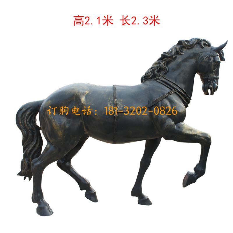 玻璃钢仿铜骏马雕塑