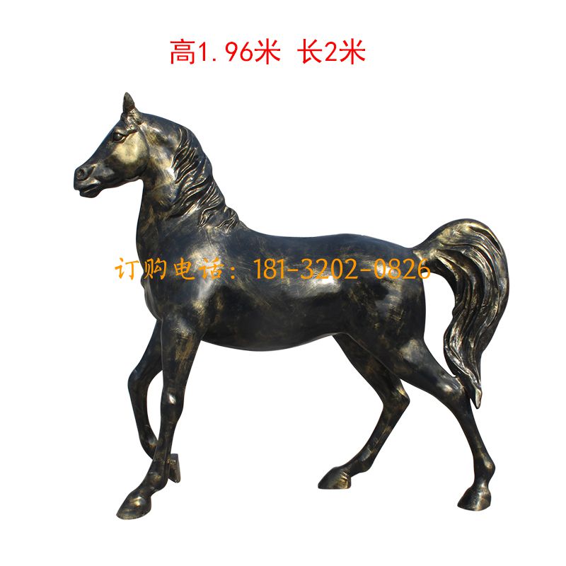 玻璃钢仿铜骏马雕塑