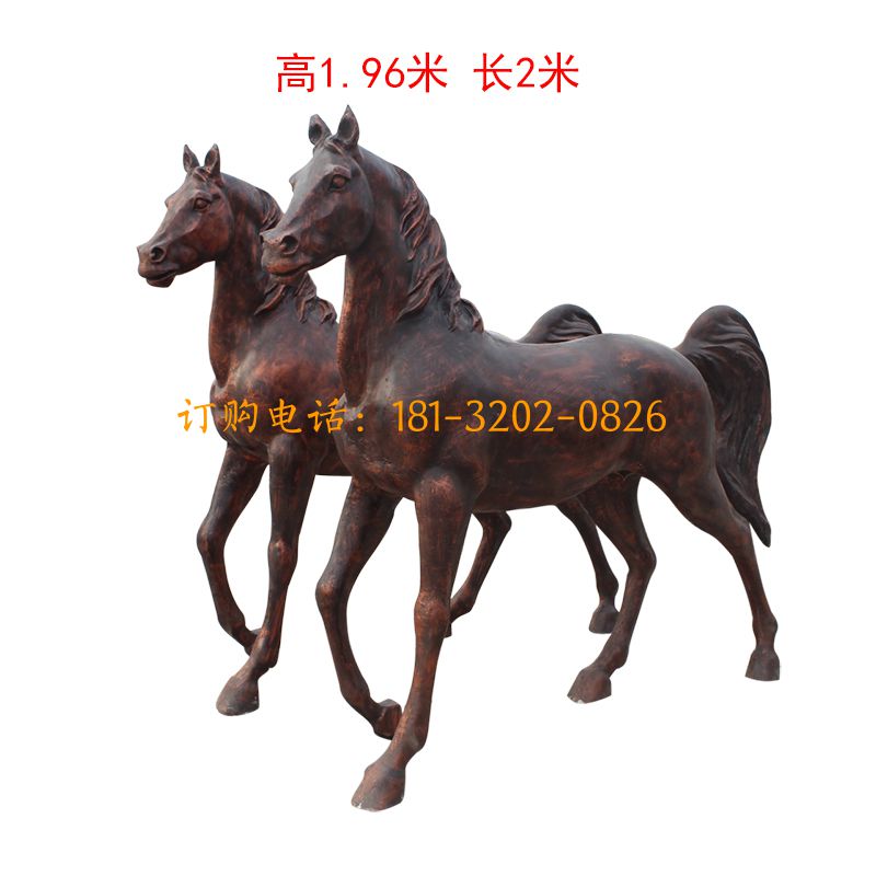 玻璃钢仿铜骏马雕塑