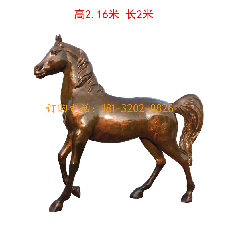 玻璃钢仿铜骏马雕塑