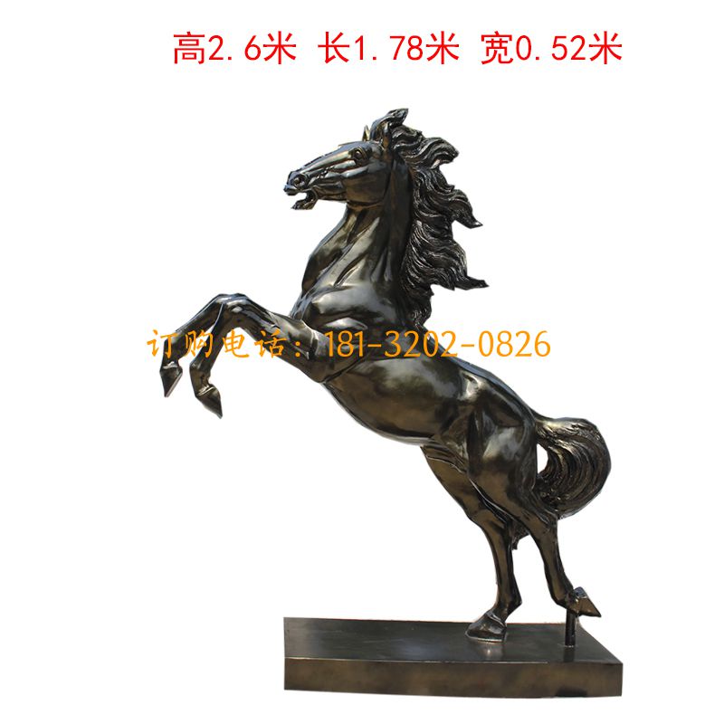 玻璃钢仿铜飞天立桩马雕塑