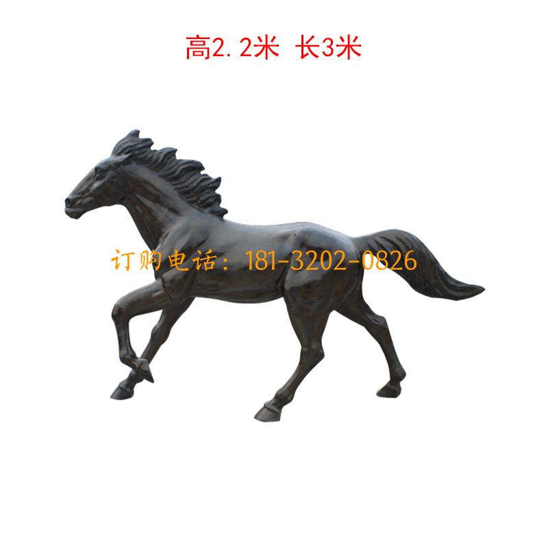 玻璃钢黑马雕塑