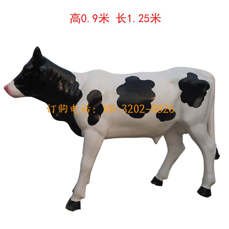 玻璃钢直头奶牛雕塑