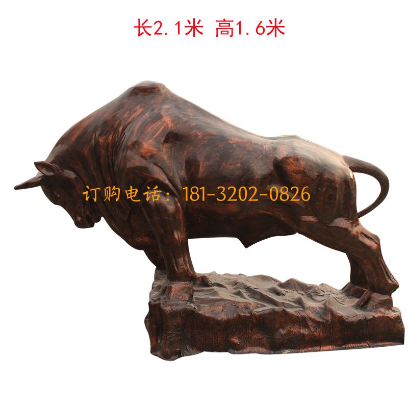 玻璃钢开荒红牛雕塑