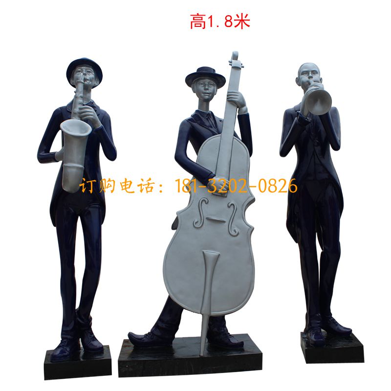玻璃钢抽象音乐人物雕塑
