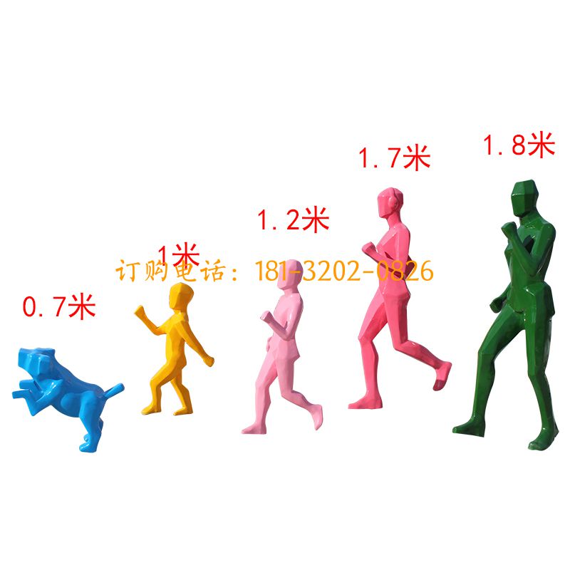 玻璃钢跑步人物雕塑