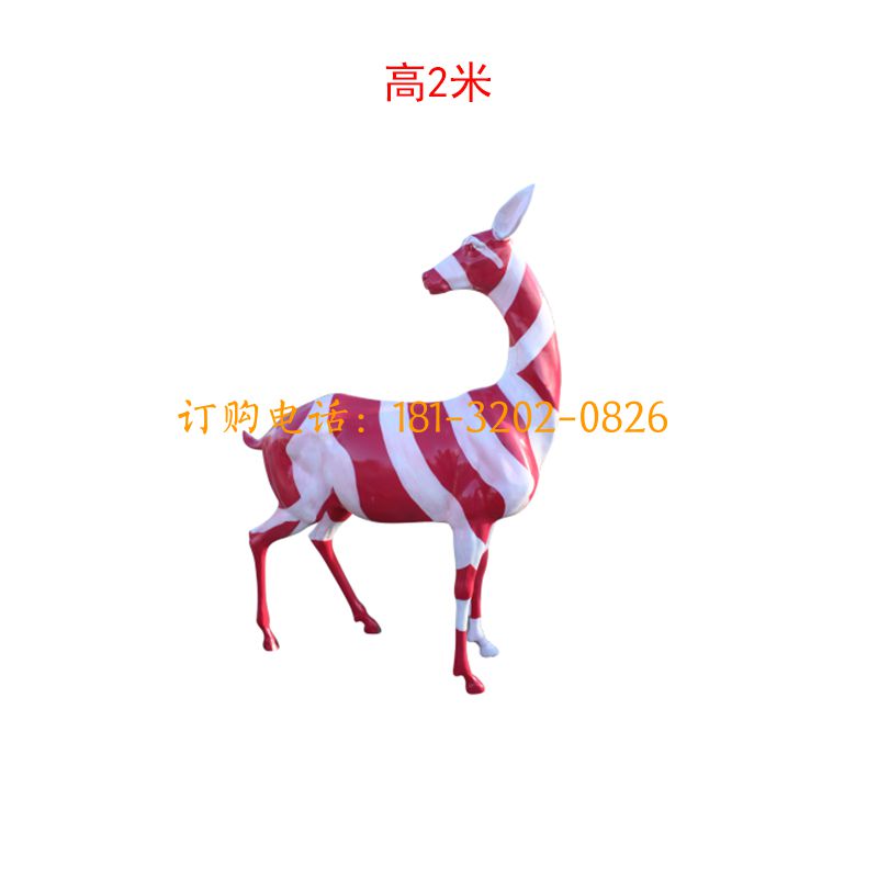 玻璃钢彩绘鹿雕塑