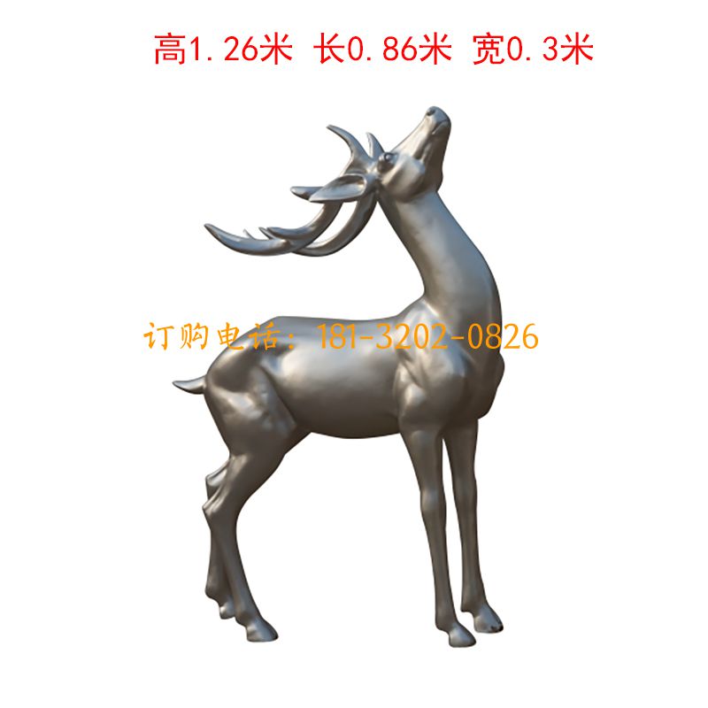 玻璃钢仿铜鹿雕塑