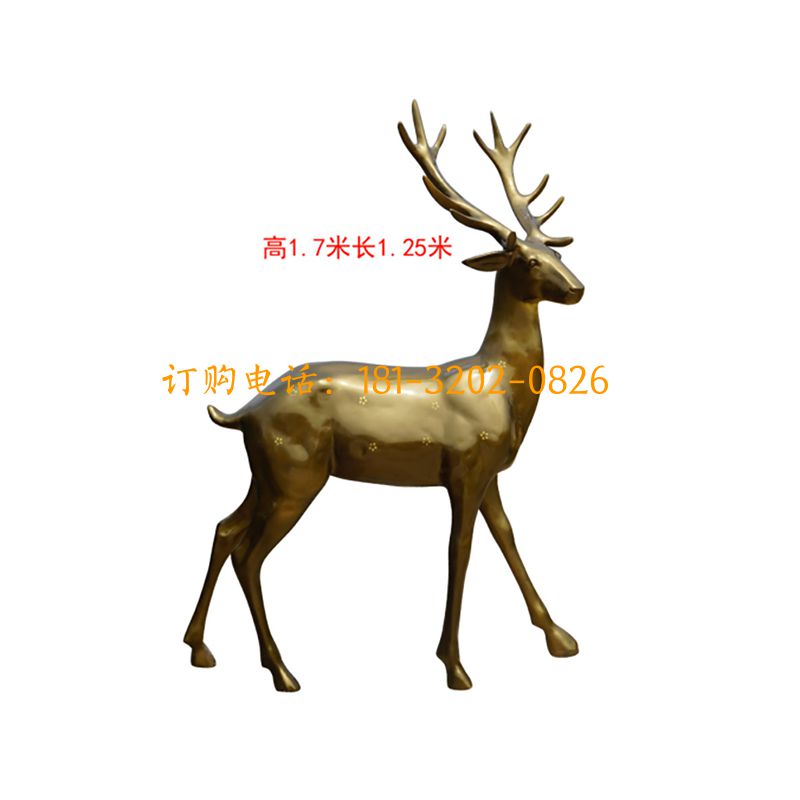 玻璃钢仿铜鹿雕塑