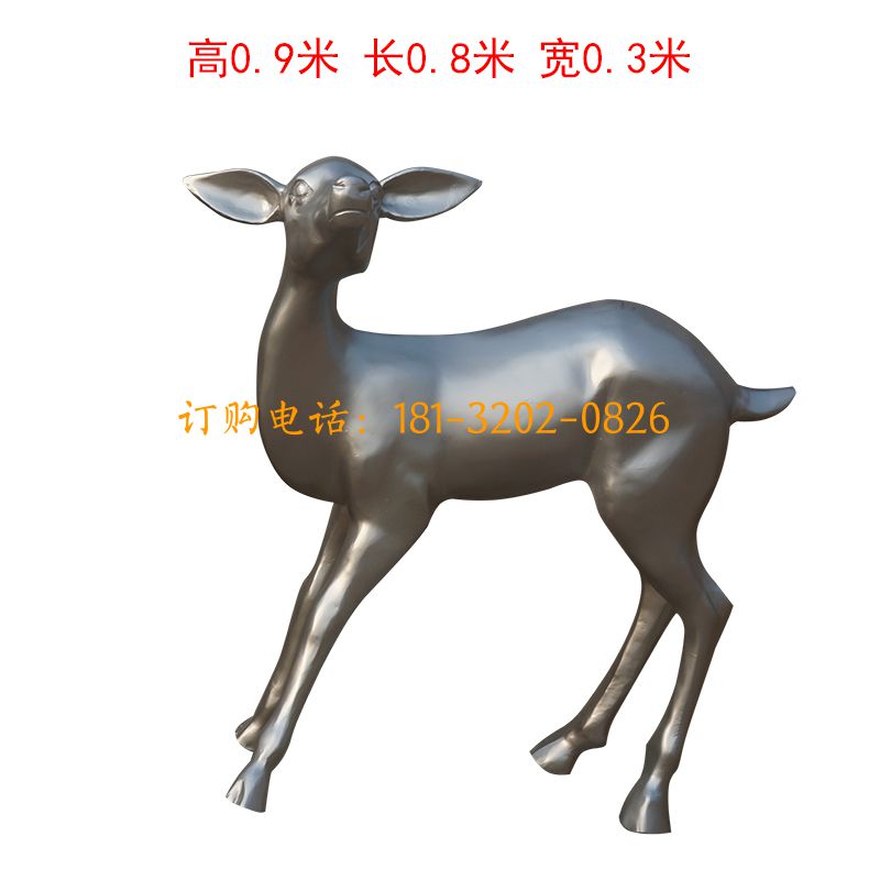 玻璃钢仿铜无角鹿雕塑